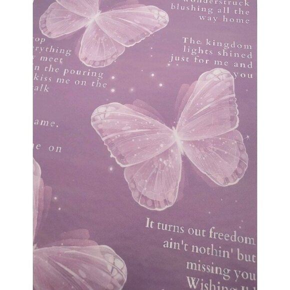 Taylor Swift 24 X 16 Soft Canvas Poster Speak Now Lyrics Purple Rolled Large - Picture 7 of 7